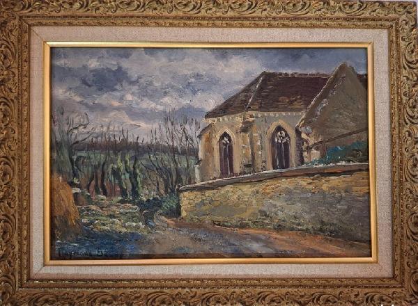 Eglise d’Auvers-sur-Oise ?- HP - 25 x 36 cm-Raymond Besse 1899+1969