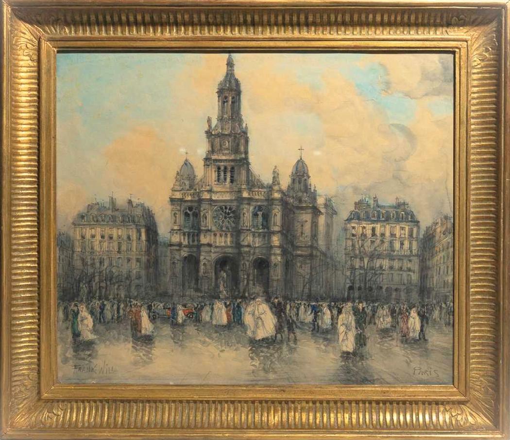 Place animée à Paris-Will 1900+1951-Frank