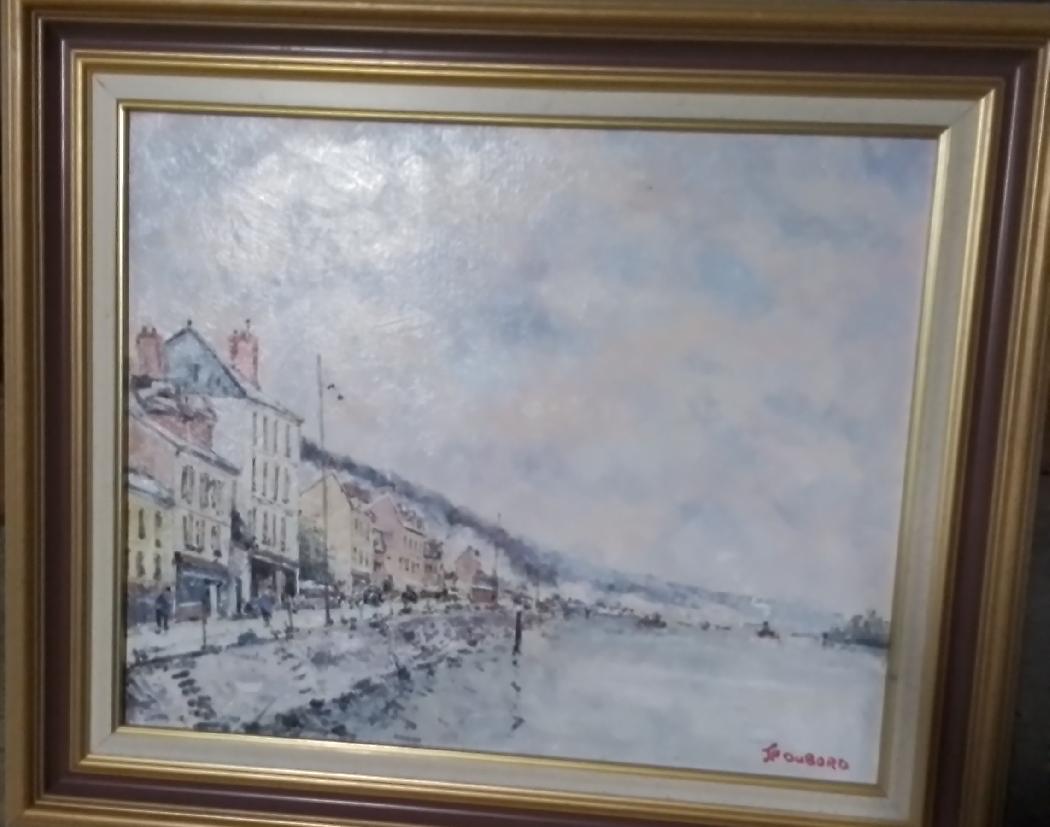 Quai de Seine - O/C - 23 x 34 cm-Dubord 1949+-Jean Pierre