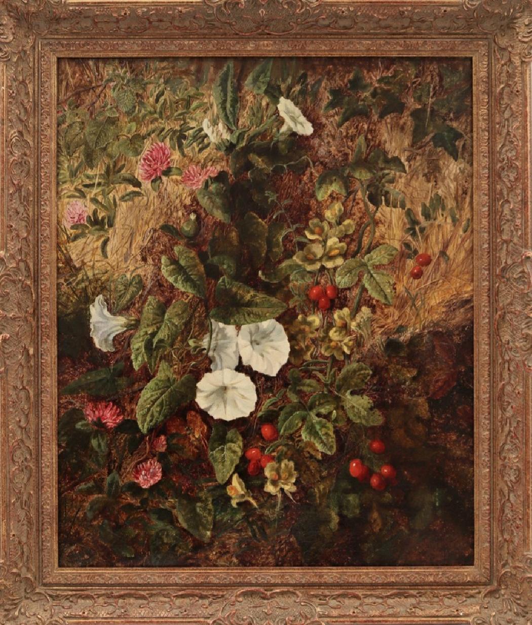 Composition aux fleurs - HST - 55 x 46 cm-Clare 1853+1927-Oliver