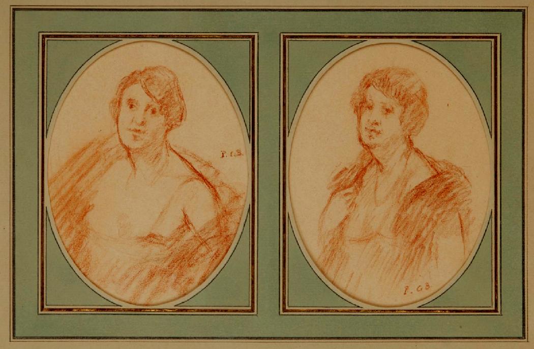 Portrait d’une élegante, sanguine – Dessin sanguine – 45 X 28 cm
