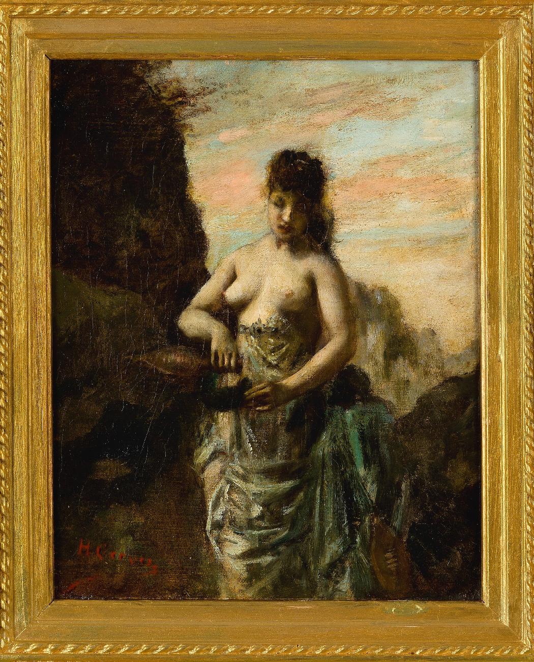 Etude de femme Méditerranéenne – HST – 23 X 34 cm