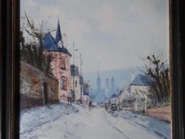 Vue de Rouen, rue d’ Etancourt – HST – 54 x 46 cm