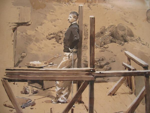 Panorama de Champigny. L’atelier de l’artiste. 21 x 27 cm